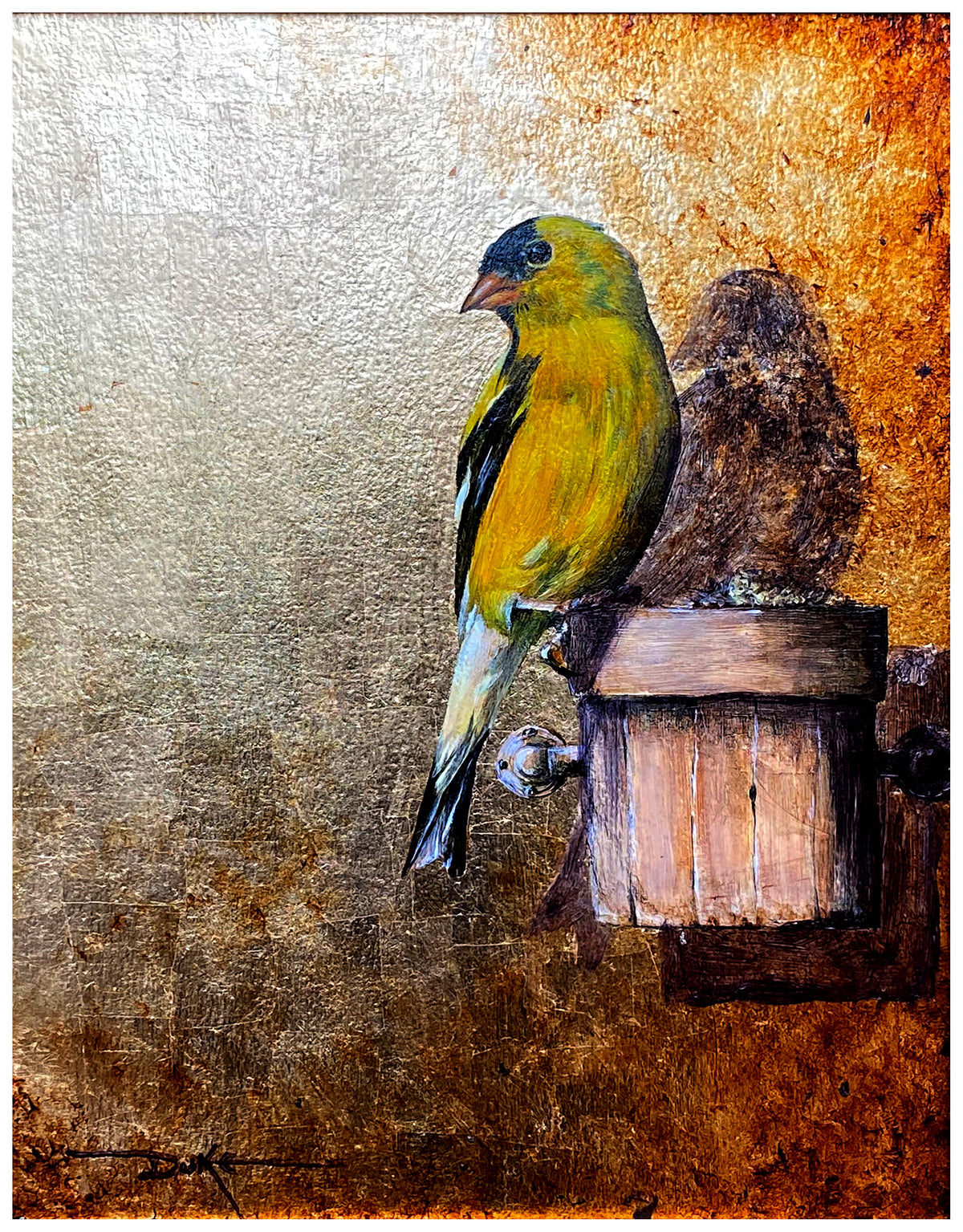 Goldfinch oil painting by Duke Windsor
