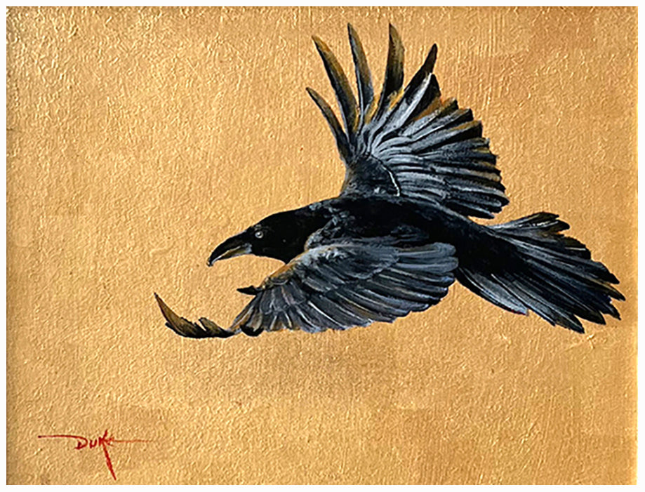 Never More raven oil painting by Duke Windsor